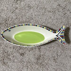 Mandy Bagwell Colorful Fish-Shaped Ceramic Platter